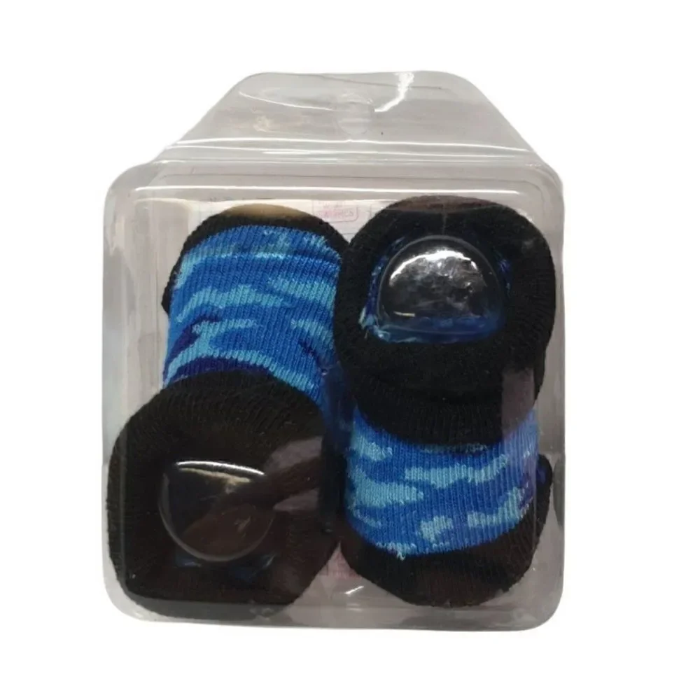 Baby Boy Infant Booties Blue Camouflage Bootie Socks 0-12 months NWT Clearance